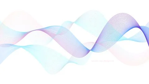 Design element, abstract blending curves isolated on white background Stock Illustration