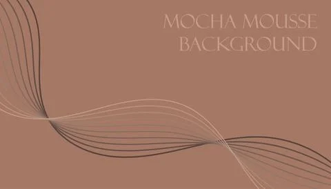 Design element on the background of 2025 year's color Mocha Mousse in thin .. Stock Illustration