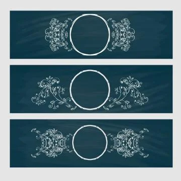 Design element. Beauty decorative frame for text Stock Illustration