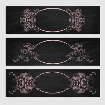 Design element. Beauty decorative frame for text Stock Illustration