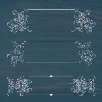 Design element. Beauty decorative frame for text Stock Illustration