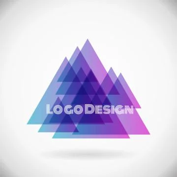 Design element, color trinagles. Vector background illustration Stock Illustration