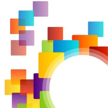 Design element with colorful boxes Stock Illustration