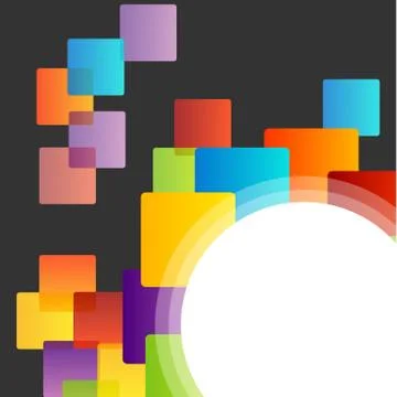 Design element with colorful boxes Stock Illustration