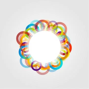 Design element with colorful circle Stock Illustration