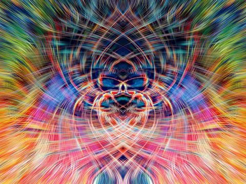Design element for graphics Visionary surreal artworks Fractal Wall Art Des.. Stock Illustration