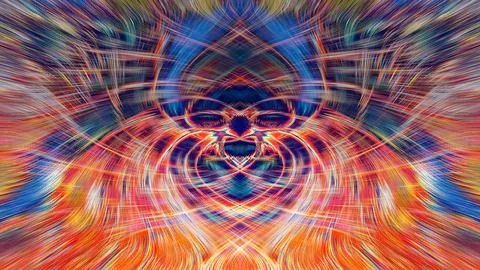 Design element for graphics Visionary surreal artworks Fractal Wall Art Des.. Illustrazione stock