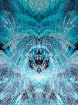 Design element for graphics Visionary surreal artworks Fractal Wall Art Des.. Illustrazione stock