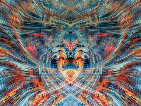 Design element for graphics Visionary surreal artworks Fractal Wall Art Des.. Illustrazione stock