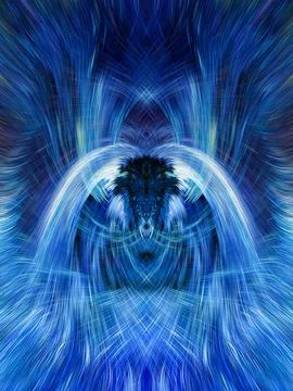 Design element for graphics Visionary surreal artworks Fractal Wall Art Des.. Stockillustratie