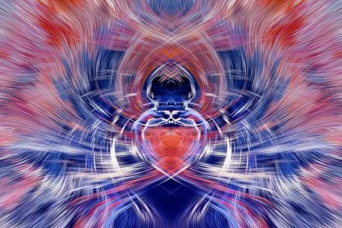 Design element for graphics Visionary surreal artworks Fractal Wall Art Des.. 스톡 일러스트
