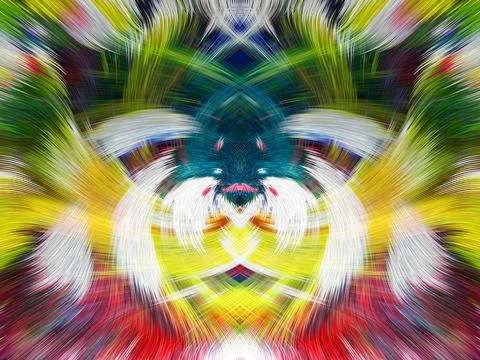 Design element for graphics Visionary surreal artworks Fractal Wall Art Des.. Stock Illustration