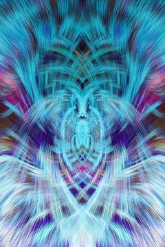 Design element for graphics Visionary surreal artworks Fractal Wall Art Des.. Stock Illustration