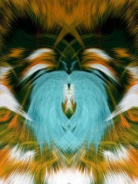 Design element for graphics Visionary surreal artworks Fractal Wall Art Des.. Illustrazione stock
