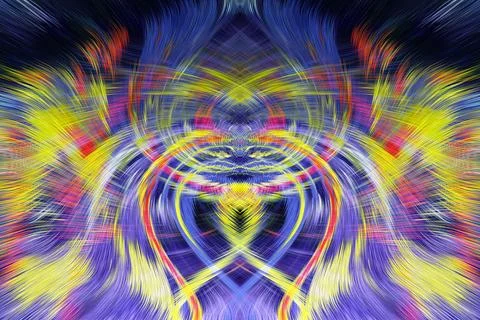 Design element for graphics Visionary surreal artworks Fractal Wall Art Des.. Stock Illustration