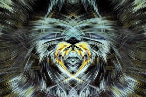 Design element for graphics Visionary surreal artworks Fractal Wall Art Des.. Stock Illustration
