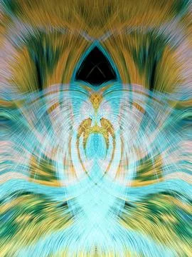 Design element for graphics Visionary surreal artworks Fractal Wall Art Des.. Stock Illustration