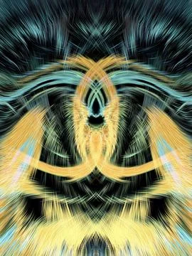 Design element for graphics Visionary surreal artworks Fractal Wall Art Des.. Stock Illustration