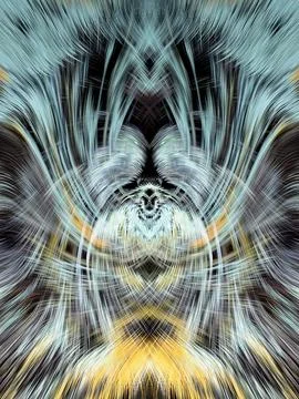 Design element for graphics Visionary surreal artworks Fractal Wall Art Des.. Illustrazione stock