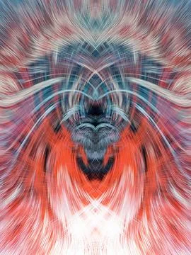 Design element for graphics Visionary surreal artworks Fractal Wall Art Des.. Illustrazione stock