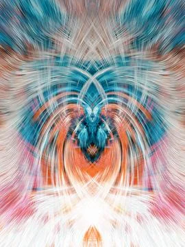 Design element for graphics Visionary surreal artworks Fractal Wall Art Des.. Stock Illustration