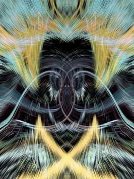 Design element for graphics Visionary surreal artworks Fractal Wall Art Des.. Stock Illustration