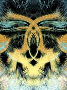 Design element for graphics Visionary surreal artworks Fractal Wall Art Des.. Illustrazione stock