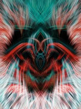 Design element for graphics Visionary surreal artworks Fractal Wall Art Des.. 스톡 일러스트