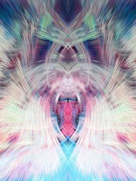 Design element for graphics Visionary surreal artworks Fractal Wall Art Des.. Stockillustratie