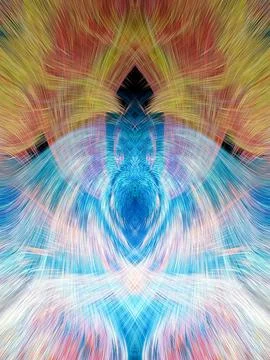 Design element for graphics Visionary surreal artworks Fractal Wall Art Des.. Stockillustratie