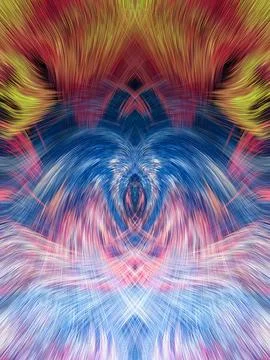 Design element for graphics Visionary surreal artworks Fractal Wall Art Des.. Stock Illustration