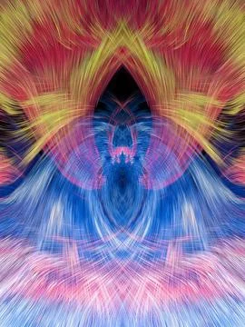 Design element for graphics Visionary surreal artworks Fractal Wall Art Des.. Illustrazione stock