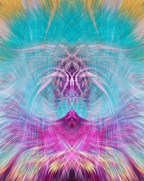 Design element for graphics Visionary surreal artworks Fractal Wall Art Des.. Illustrazione stock