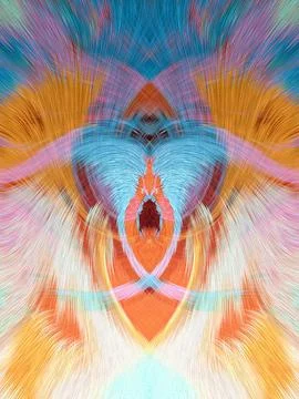 Design element for graphics Visionary surreal artworks Fractal Wall Art Des.. Illustrazione stock