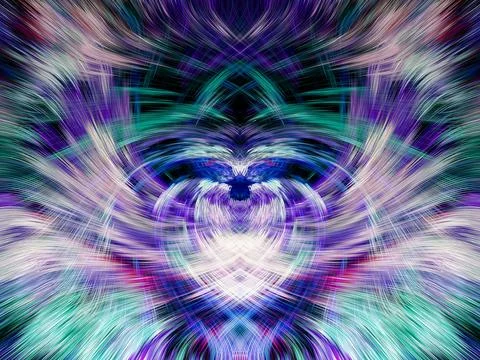 Design element for graphics Visionary surreal artworks Fractal Wall Art Des.. Stock Illustration
