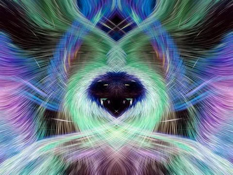 Design element for graphics Visionary surreal artworks Fractal Wall Art Des.. Illustrazione stock