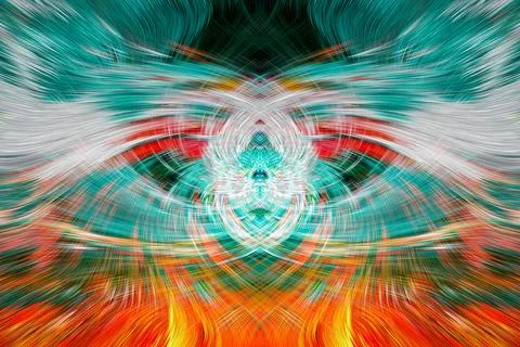 Design element for graphics Visionary surreal artworks Fractal Wall Art Des.. Illustrazione stock