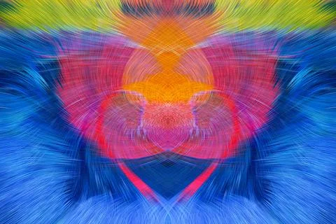 Design element for graphics Visionary surreal artworks Fractal Wall Art Des.. Stock Illustration