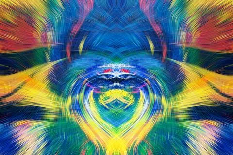 Design element for graphics Visionary surreal artworks Fractal Wall Art Des.. Stock Illustration