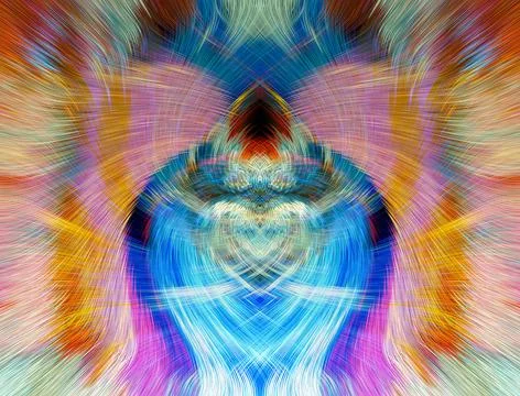 Design element for graphics Visionary surreal artworks Fractal Wall Art Des.. Stock Illustration