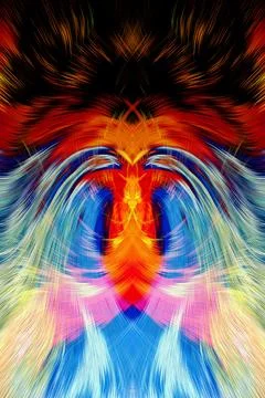 Design element for graphics Visionary surreal artworks Fractal Wall Art Des.. Illustrazione stock