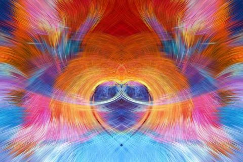 Design element for graphics Visionary surreal artworks Fractal Wall Art Des.. Stock Illustration