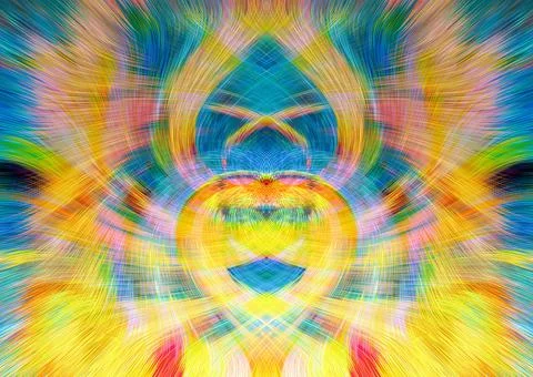 Design element for graphics Visionary surreal artworks Fractal Wall Art Des.. Stock Illustration