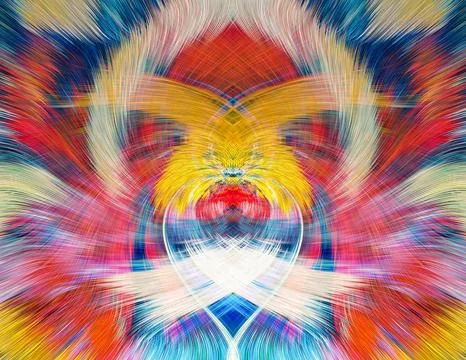 Design element for graphics Visionary surreal artworks Fractal Wall Art Des.. Stock Illustration