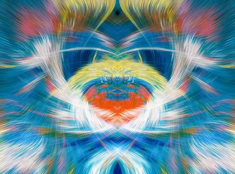 Design element for graphics Visionary surreal artworks Fractal Wall Art Des.. Stock Illustration