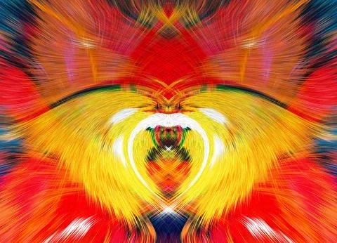 Design element for graphics Visionary surreal artworks Fractal Wall Art Des.. Stock Illustration