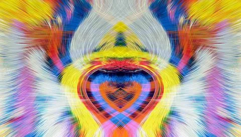 Design element for graphics Visionary surreal artworks Fractal Wall Art Des.. Stock Illustration