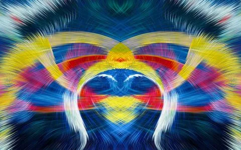 Design element for graphics Visionary surreal artworks Fractal Wall Art Des.. Illustrazione stock