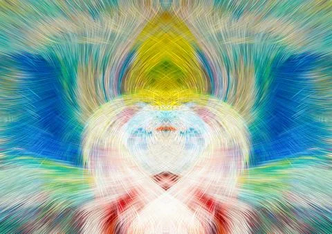 Design element for graphics Visionary surreal artworks Fractal Wall Art Des.. Stock Illustration