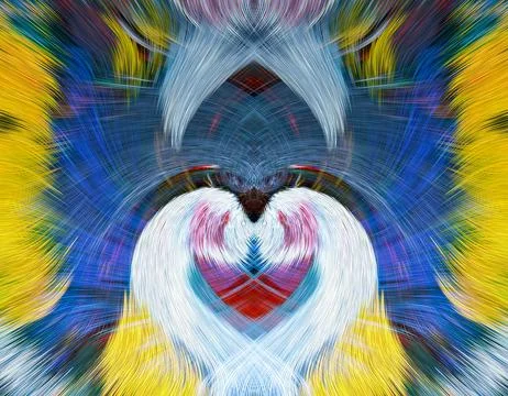 Design element for graphics Visionary surreal artworks Fractal Wall Art Des.. 스톡 일러스트